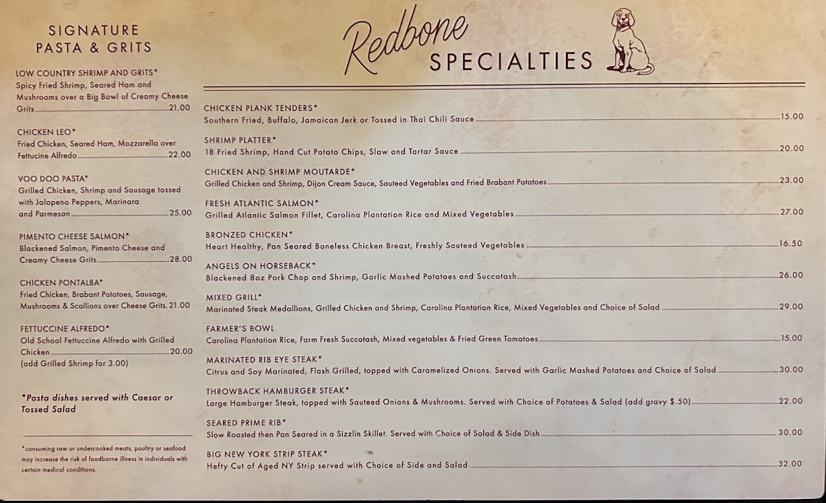 Red Bone Alley Menu - Image 2